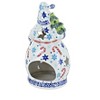 Blue Rose Polish Pottery Candy Cane Father Christmas Luminary - 2 of 2