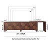Extendable TV Stand for 70"-90" TVs, Modern Entertainment Center with Storage Cabinets, Adjustable Shelves, Metal Frame Console-Maison Boucle - 4 of 4