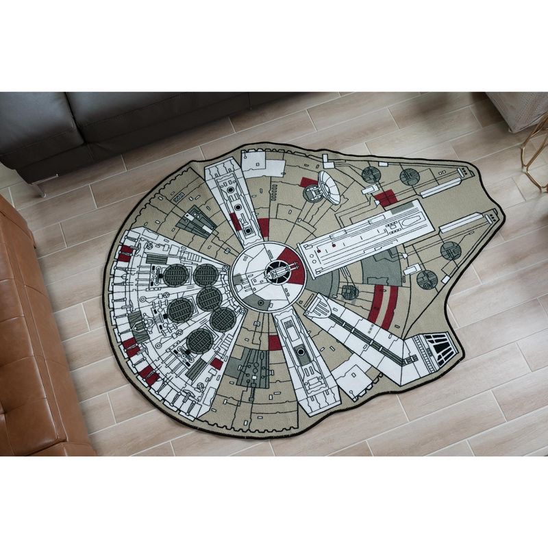 Ukonic Star Wars Millennium Falcon Medium Indoor Area Rug | 59 x 79 Inches, 5 of 8