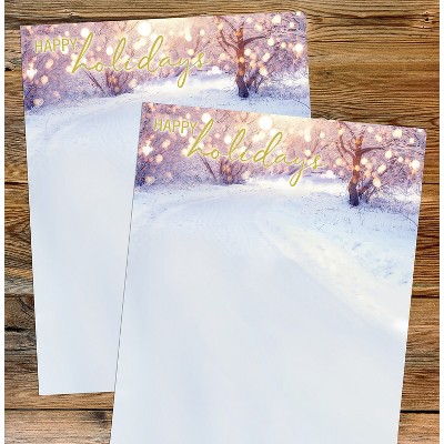 Great Papers Holiday Snowy Pathway Christmas Letterhead Multicolor 50/Pack (2021117)