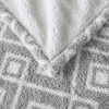 KWPZQEB Heated Blanket Throw Blanket 50"X60", Heating Blanket with 5 Heat Levels, Auto-Off Overheat Protection, Warm Gifts for Grandma, Gray+White - 3 of 4