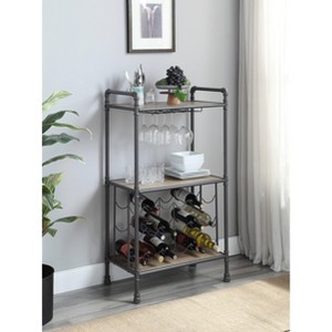 Vynxaria Brantley Antique Oak & Sandy Gray Finish Wine Rack - 1 of 4