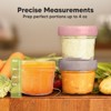 6pk Prep Baby Food Storage Containers, 4 oz Leak-Proof, BPA Free Glass Baby Food Jars for Feeding - 3 of 4