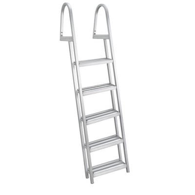RecPro Angled Aluminum Pontoon Dock and Boat Boarding Ladder