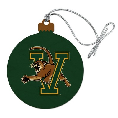 University of Vermont Catamount Logo Wood Christmas Tree Holiday Ornament