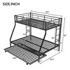 NicBex Twin Over Full Metal Bunk Bed with Twin Size Trundle and 2 Ladders for Kids,Girls,Boys - 3 of 4