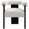 Meridian Furniture,Barrel Boucle Fabric Dining Chair - 4 of 4