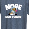 Women's - Garfield - Nope Not Today Short Sleeve Graphic T-Shirt - 2 of 4