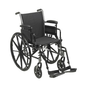 McKesson Lightweight Wheelchair Steel 18"W 16 to 18 Inch Seat Depth Swing-Away Footrest 146-K318ADDA-SF - 1 of 4