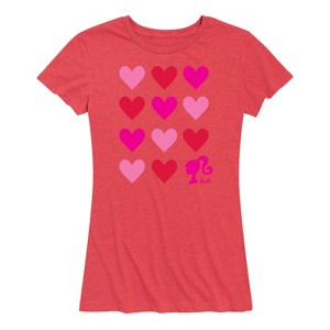 Women's - Barbie - Heart Grid Short Sleeve Graphic T-Shirt - 1 of 4