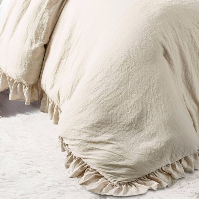Lush Decor Lush Décor 3pc California King Reyna Comforter Set Wheat: Ruffled Microfiber Bedding, Machine Washable — фото 3