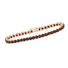 Designs By Gioelli 14K Gold Over Sterling Silver Garnet Tennis Bracelet - 3 of 3