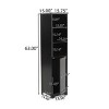 GlasFlength Bathroom Storage Cabinets Modern Freestanding Linen Tower with Open and Closed Storage for Bathroom, Black, 15.75"*15"*63" - 4 of 4