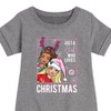 Girls' - Barbie - Holidays & Christmas Graphic Short Sleeve Fleece Dress - 2 of 4
