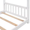 NicBex Twin Size Platform Bed 81.2" L Modern House-Shaped Pine Bed Frame with Headboard and Footboard for Bedroom, No Box Spring Required, White - 4 of 4