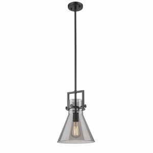 Newton Cone - 1 Light Stem Hung Pendant In Industrial Style-13.63 Inches Tall and 10 Inches Wide - 1 of 1