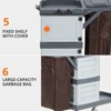 Commercial Janitorial Cart with Cabinet – Hotel Housekeeping Room Service Utility Cart with Wheels, Large Capacity Vinyl Bag, Grey - 3 of 4