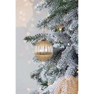 Yukimo 6.1" Iron Snowflake Hanger, Decorative Hanging Ball Christmas Tree Ornaments with Weathered Finish, Set of 6 - 1 of 4