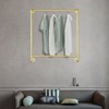 YIYIBYUS Wall Mounted Garment Rack, Gold Clothes Rack - 3 of 4