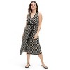 Women's Collared Sleeveless Vintage Weave Neutral Sweaterknit Midi Wrap Dress - DVF for Target - 4 of 4