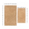 Knightsbridge Stylish And Comfortable Traditional Chain Design 2 PC Cotton Bath Rug Set 20"x30" & 24"x40" Silver - 3 of 4