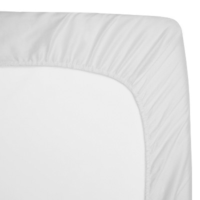 White Quilted Waterproof Mini Crib Mattress Pad Cover