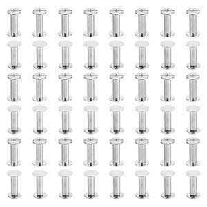 Unique Bargains Rust Proof Leather Belt Scrapbook Binding Accessories M5 Chicago Screws 50 Sets - 1 of 4