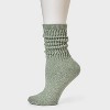 Women's Ultra Soft Ribbed Cushioned Slouch Crew Socks with Woven label - Auden™ 4-10 - 4 of 4