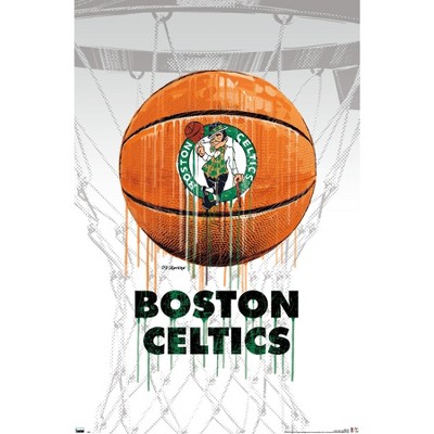 Trends International NBA Boston Celtics - Drip Ball 20 Unframed Wall Poster Prints