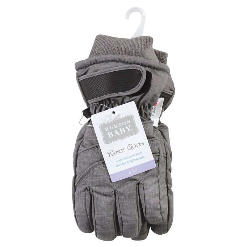 Hudson Baby Unisex Snow Gloves, Heather Charcoal, 2 of 4