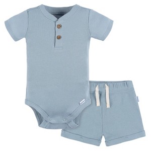 Gerber Baby Boys' 2-Pack Bodysuit and Shorts Set - 1 of 4