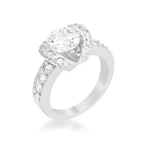 Slickblue Contemporary Tension Set Engagement Ring 3.4 Ct. Clear Fashion Ring for Women - 1 of 3