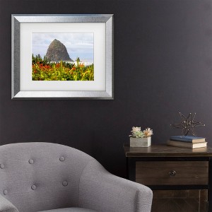 Trademark Fine Art Mich Catanzaro Haystack Rock Matted Framed Art - 1 of 4