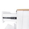 SEVOBAL Shoe Racks Modern Slim Tipping Bucket Cabinet Set with Flip Drawers and Wood Grain Top for Entryway Storage, White, 23.6"*9.4"*47.2" - 3 of 4