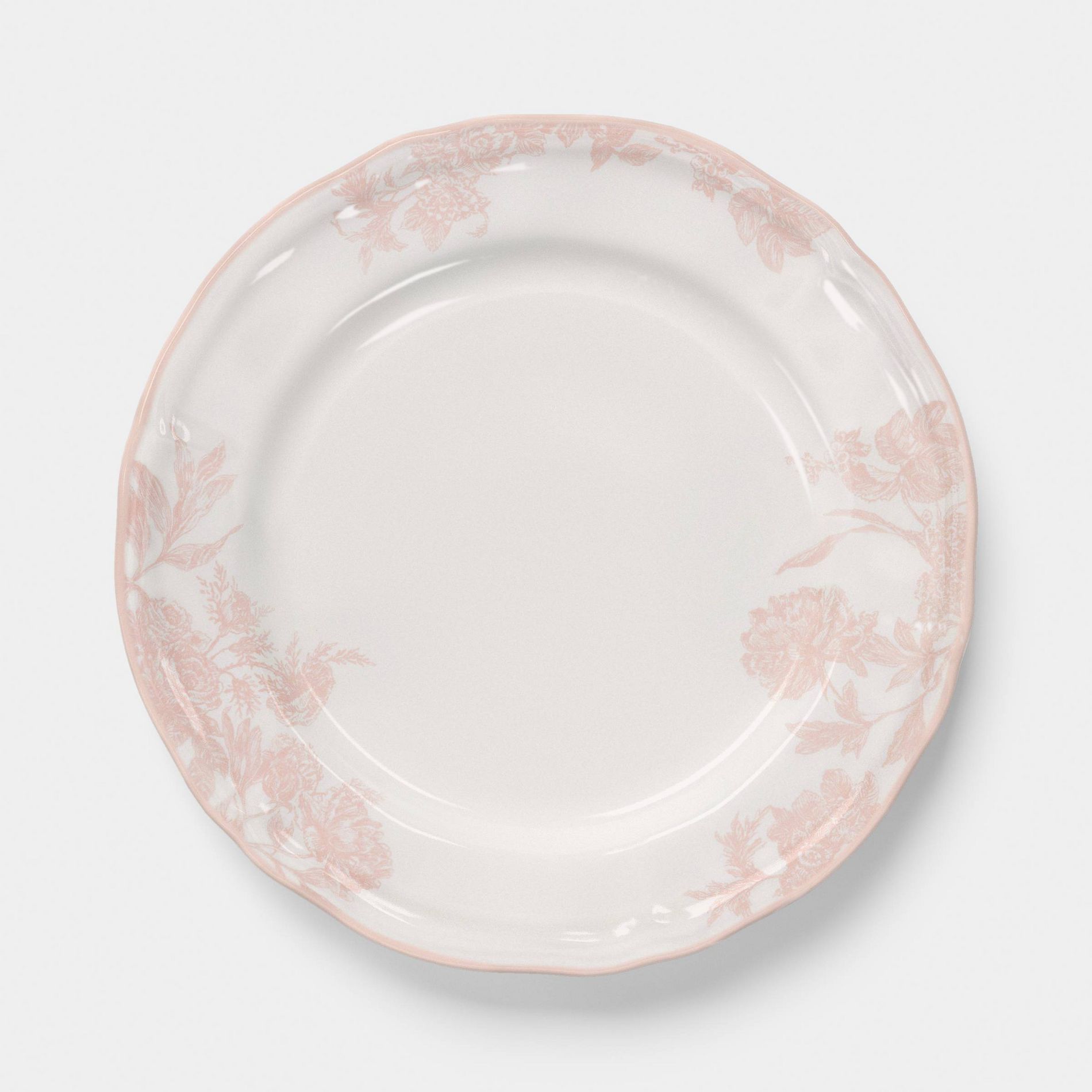 10.875" Stoneware Legacy Heirloom Dinner Plate Pink Floral - Threshold™
