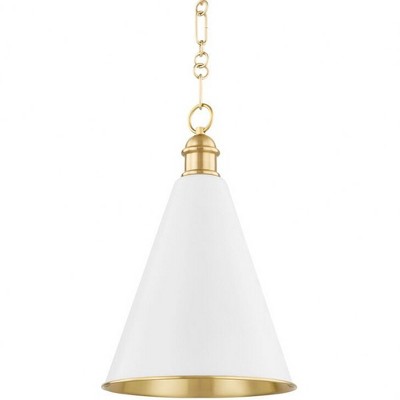 Mitzi Fenimore 1 - Light Pendant in  Aged Brass/Soft White