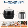 Commercial Soup Kettle, Portable Electric Soup Warmer with Hinged Lid & Stainless Steel Removable Insert Pot for Restaurants, Buffet, Party - 3 of 4
