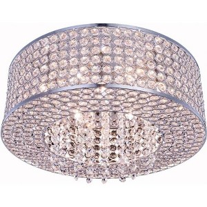Elegant Lighting Amelie 6 light Chrome Flush Mount Clear Royal Cut Crystal - 1 of 2