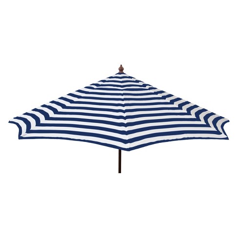 Parasol Euro 9 Patio Umbrella Acrylic Stripes Blue And White Target