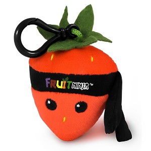 PowerHouse Toys LLC Fruit Ninja 2.5" Mini Plush Backback Clip: Strawberry - 1 of 3