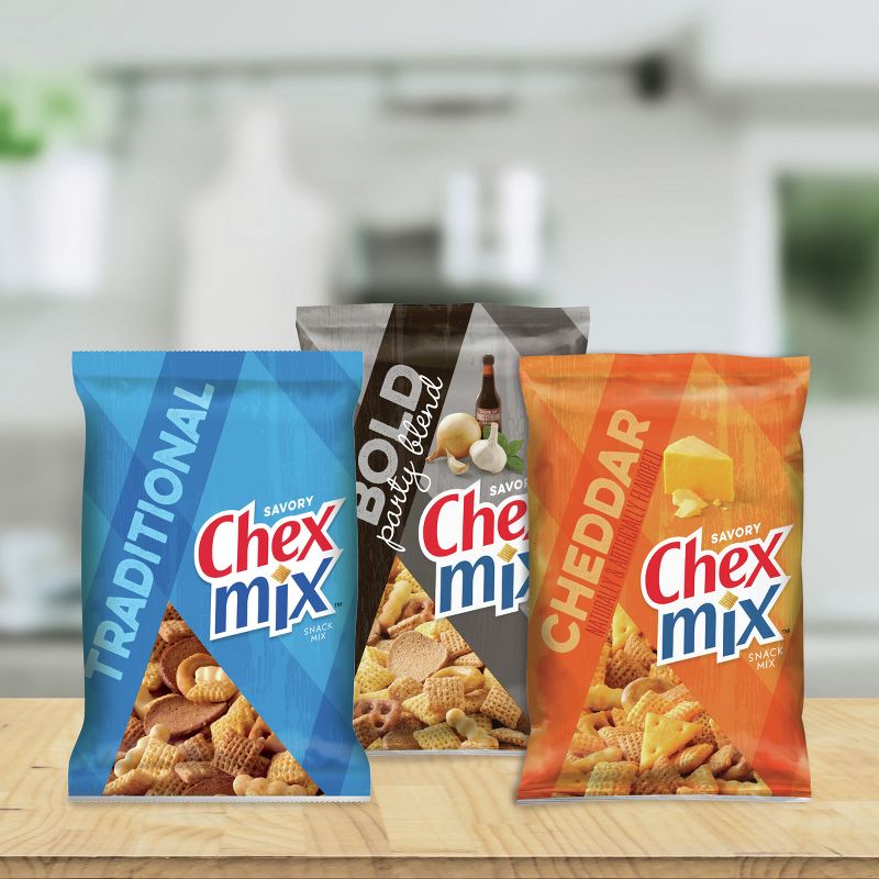 Chex Mix Traditional Snack Mix Bags - 17.5oz/10ct, 6 of 13