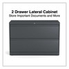 Alera Lateral File, 2 Legal/Letter-Size File Drawers, Charcoal, 42" x 18.63" x 28" - image 2 of 4