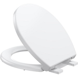 Toilet Seat,Round Toilet Seat with Quiet-Close, Quick-Attach Hardware with Grip-Tight Bumpers, Quick-Release Design,Slow-Close Toilet Seat - 1 of 4
