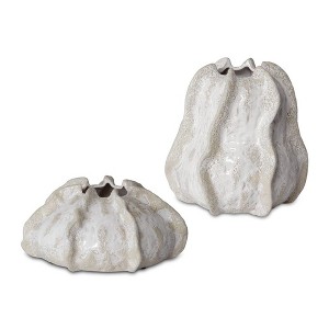 Uttermost Urchin Textured Ivory Vases, Set of 2 - 1 of 4