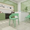 GlasFlength Accent Chairs Contemporary Single Piece Design Durable Indoor Outdoor Seating For Modern Living Spaces, Green, 21.3"*23.6"*32.5" - 3 of 4