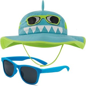 Kids Sun Hat for Girls & Boys with UV Protection - Toddler Beach Hat for Fishing Safari Play Hat with Sunglasses (2-7 Years) - 1 of 4