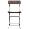 vidaXL Folding Bistro Chairs 6 pcs Brown Poly Rattan and Steel - 4 of 4