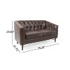 GDFStudio Jelm Contemporary Tufted Birch Wood Loveseat - 3 of 4