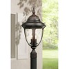 John Timberland Casa Sierra Vintage Rustic Post Light Bronze 24 1/2" Clear Seedy Glass Panels for Exterior Barn Deck House Porch Yard Patio Outside - 2 of 4