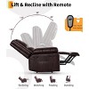 Power Lift Recliner Chair - Heat and Massage, PU Leather Electric Lift Recliner for Elderly & Mobility Impaired - 4 of 4